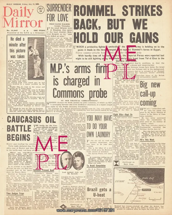 : 1942 Daily Mirror Battle for Egypt : 1942 Daily Mirror Battle for Egypt
