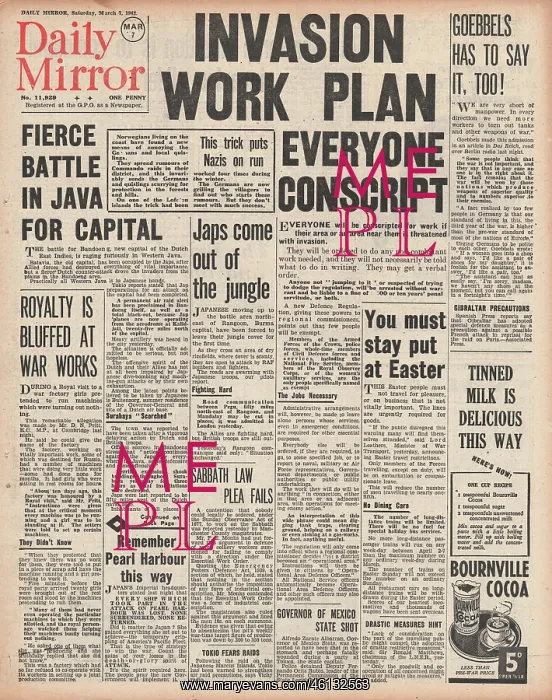 : 1942 Daily Mirror Battle for Java : 1942 Daily Mirror Battle for Java