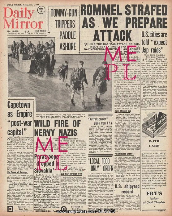 : 1942 Daily Mirror Battle of Libya : 1942 Daily Mirror Battle of Libya