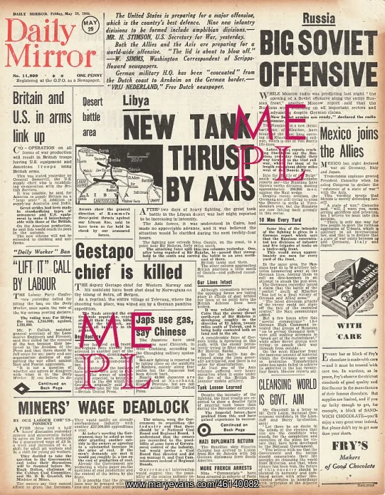 : 1942 Daily Mirror Battle for Libya and Kharkov : 1942 Daily Mirror Battle for Libya and Kharkov
