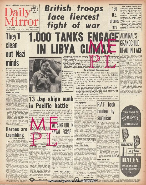 : 1942 Daily Mirror Battle of Midway : 1942 Daily Mirror Battle of Midway