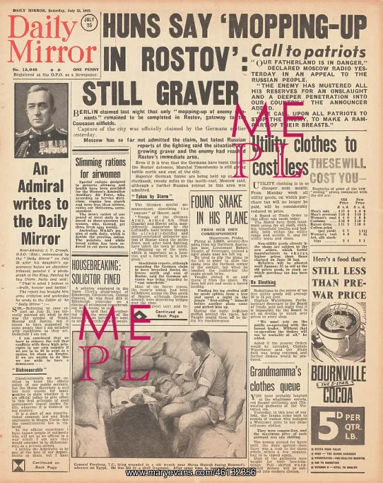 : 1942 Daily Mirror Battle for Rostov : 1942 Daily Mirror Battle for Rostov