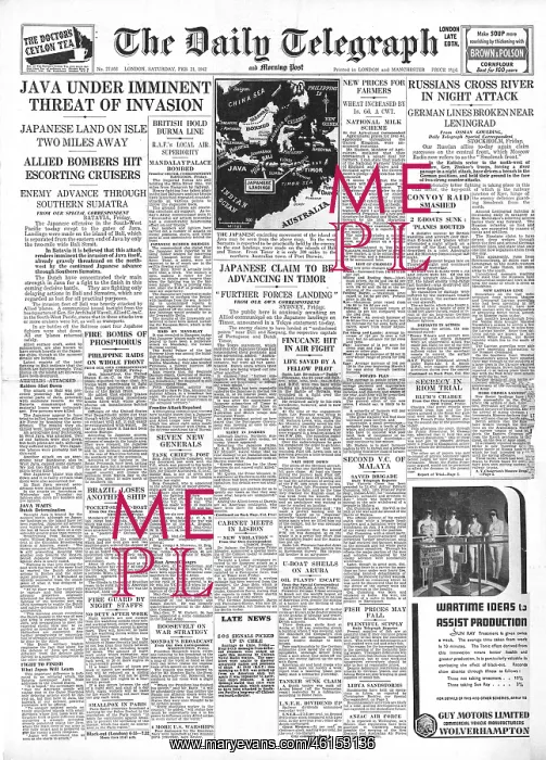: 1942 Daily Telegraph Battle for Java : 1942 Daily Telegraph Battle for Java