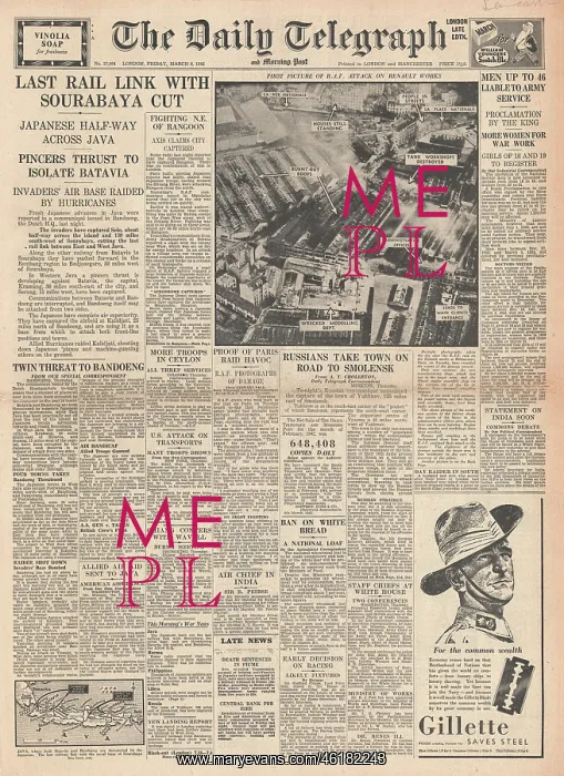 : 1942 Daily Telegraph Battle for Java : 1942 Daily Telegraph Battle for Java