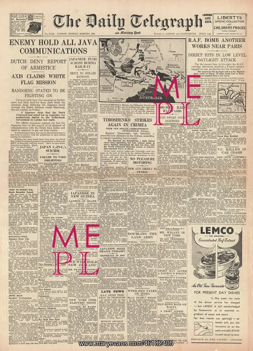 : 1942 Daily Telegraph Battle for Java : 1942 Daily Telegraph Battle for Java