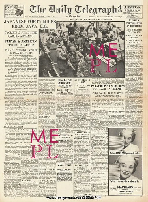 : 1942 Daily Telegraph Battle for Java : 1942 Daily Telegraph Battle for Java
