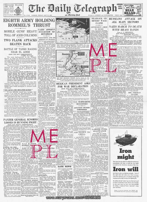: 1942 Daily Telegraph Battle for Libya : 1942 Daily Telegraph Battle for Libya