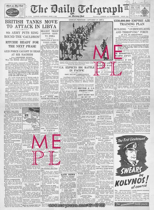 : 1942 Daily Telegraph Battle for Libya : 1942 Daily Telegraph Battle for Libya
