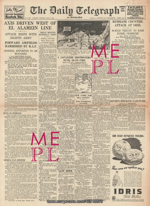: 1942 Daily Telegraph Battle for Orel : 1942 Daily Telegraph Battle for Orel