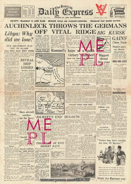 : 1942 Scottish Daily Express Battle for Egypt : 1942 Scottish Daily Express Battle for Egypt