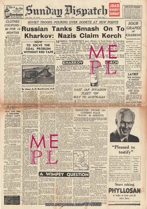 : 1942 Sunday Dispatch Battle for Kharkov : 1942 Sunday Dispatch Battle for Kharkov
