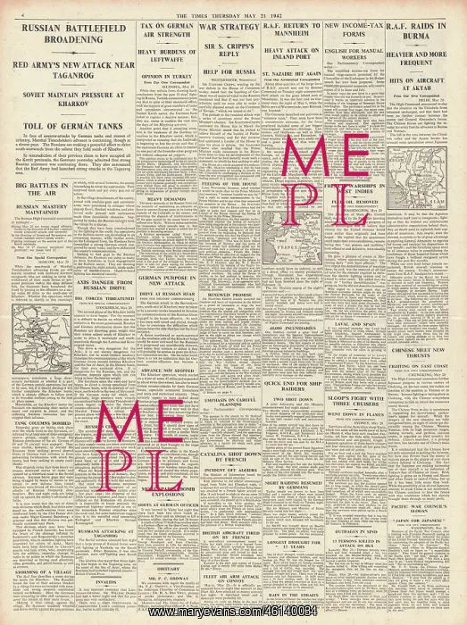  : 1942 The Times Russian offensive widening