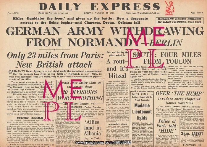  : 1944 Daily Express Battle for Normandy