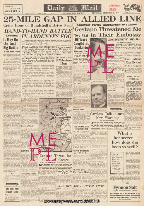 : 1944 Daily Mail Battle of the Bulge : 1944 Daily Mail Battle of the Bulge