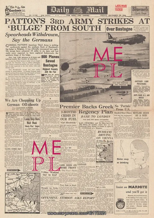 : 1944 Daily Mail Battle of the Bulge : 1944 Daily Mail Battle of the Bulge