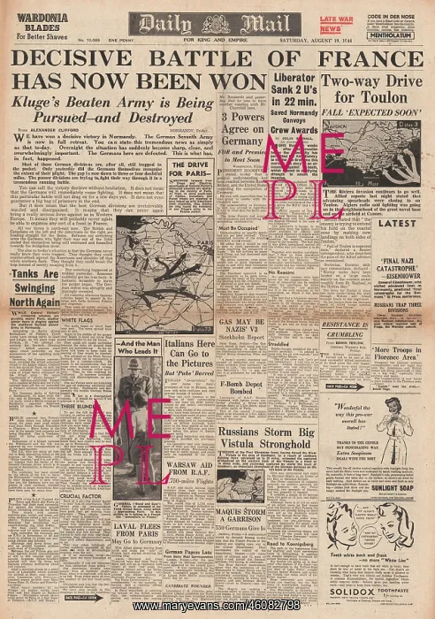 : 1944 Daily Mail Battle for Normandy : 1944 Daily Mail Battle for Normandy