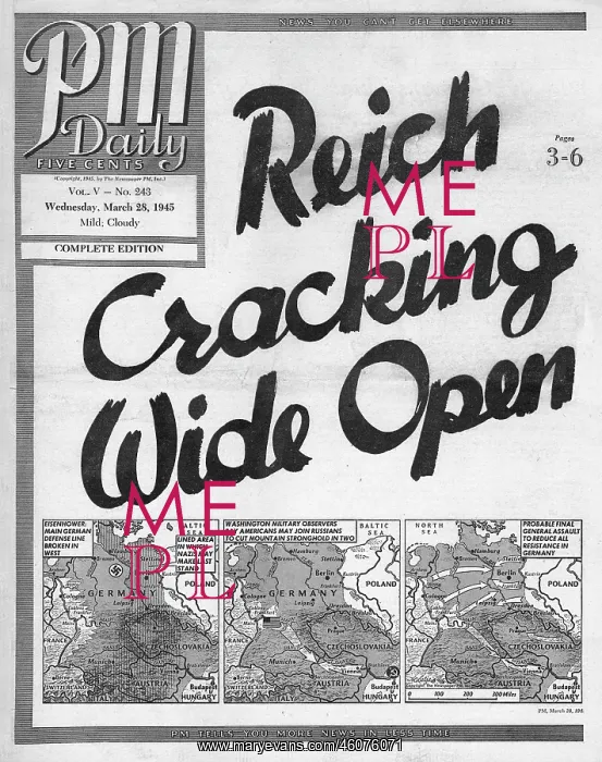 : 1945 PM Daily Allied forces enter Germany : 1945 PM Daily Allied forces enter Germany