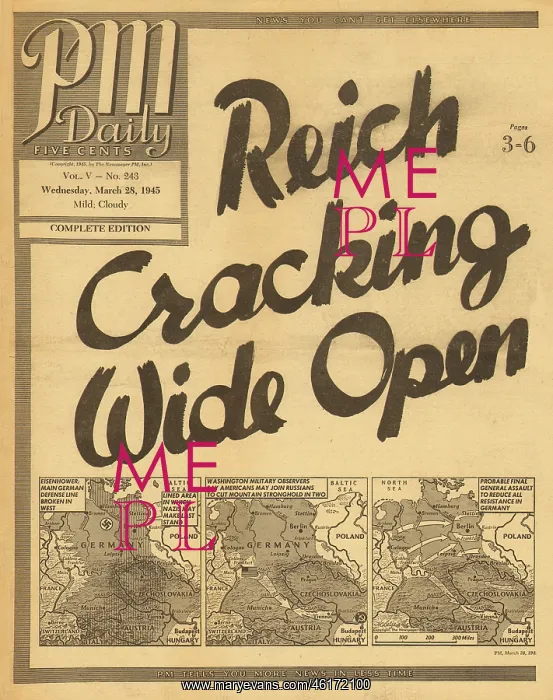 : 1945 PM Daily Allied forces enter Germany : 1945 PM Daily Allied forces enter Germany