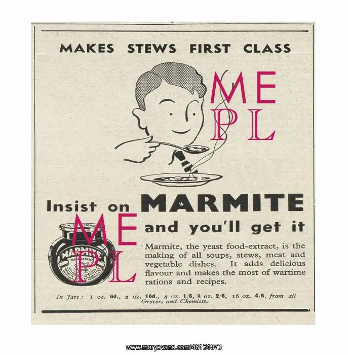 : 1945 UK Magazine Marmite Advert : 1945 UK Magazine Marmite Advert