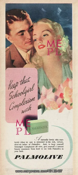 : 1945 UK Magazine Palmolive Soap Advert : 1945 UK Magazine Palmolive Soap Advert