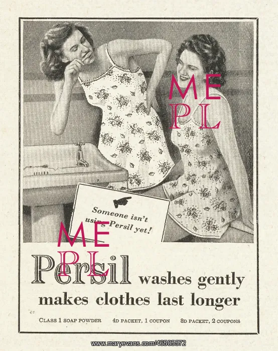 : 1945 UK Magazine Persil Advert : 1945 UK Magazine Persil Advert