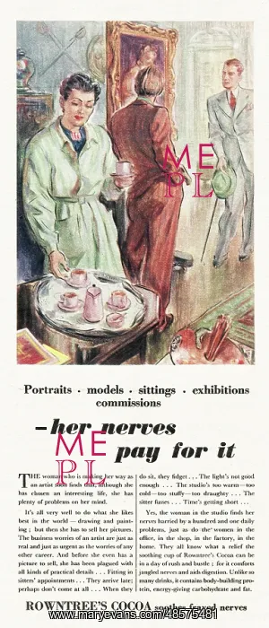 : 1945 UK Magazine Rowntree's Cocoa Advert : 1945 UK Magazine Rowntree's Cocoa Advert
