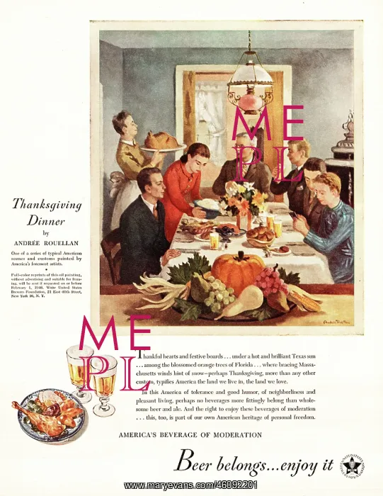 : 1945 U.S. Magazine Brewers Association Advert : 1945 U.S. Magazine Brewers Association Advert