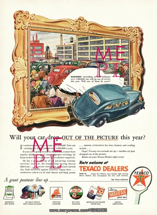  : 1945 U.S. Magazine Texaco Advert