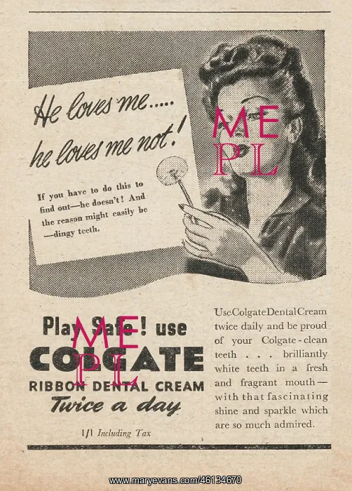 : 1946 UK Magazine Colgate Toothpaste Ad : 1946 UK Magazine Colgate Toothpaste Ad
