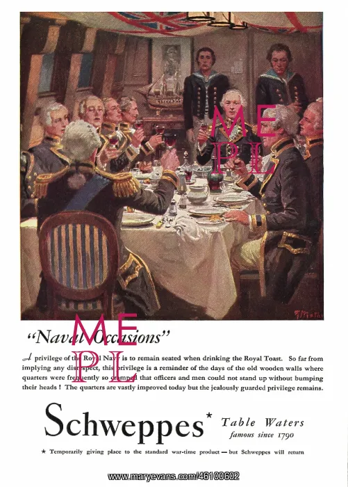 : 1946 UK Magazine Schweppes Drinks Advert : 1946 UK Magazine Schweppes Drinks Advert