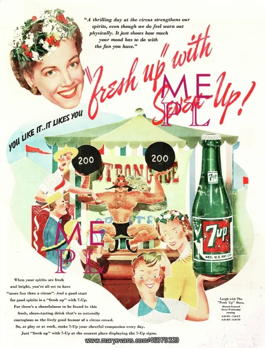  : 1946 U.S. Magazine 7 Up Advert
