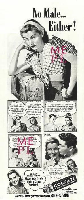 : 1946 U.S. Magazine Colgate Toothpaste Ad : 1946 U.S. Magazine Colgate Toothpaste Ad