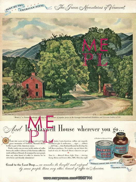  : 1946 U.S. Magazine Maxwell House Coffee Advert