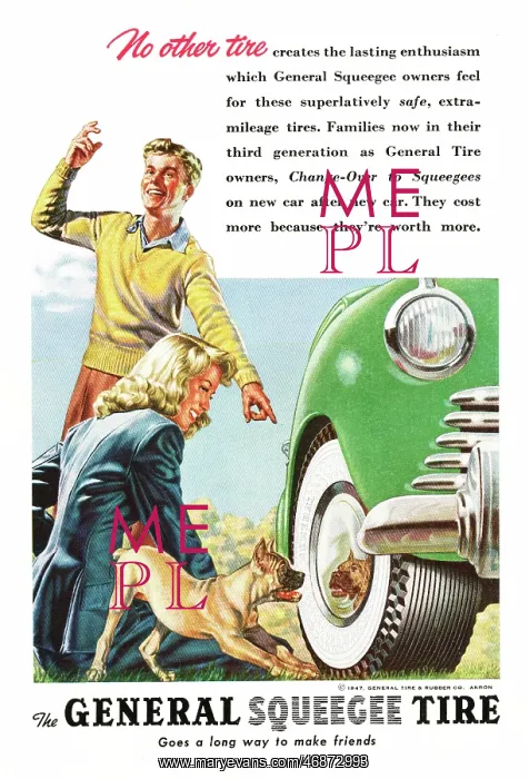 : 1947 US advert General Squeegee Tire : 1947 US advert General Squeegee Tire