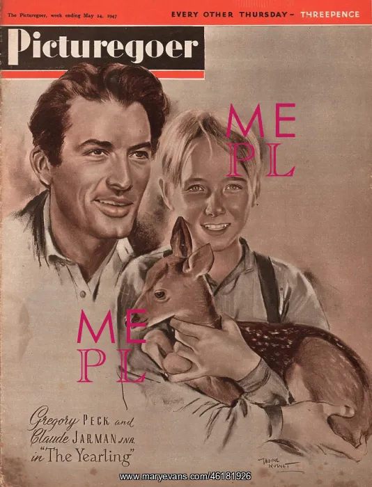  : 1947 Picturegoer actor Gregory Peck