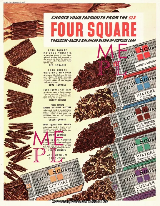 : 1947 Four Square tobacco advert : 1947 Four Square tobacco advert