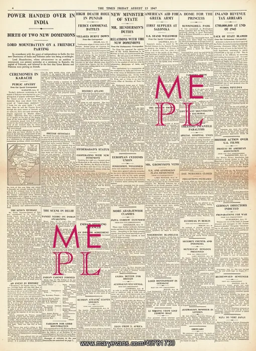  : 1947 The Times India Gains Independence