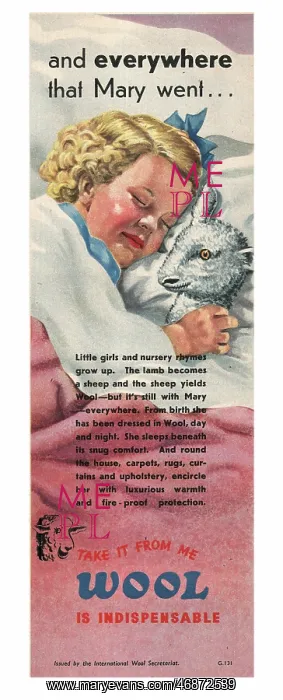 : 1947 UK advert for Wool : 1947 UK advert for Wool