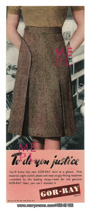 : 1947 UK Magazine Gor-ray Skirts Advert : 1947 UK Magazine Gor-ray Skirts Advert