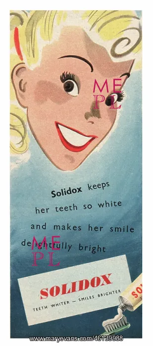 : 1947 UK Magazine Solidox Toothpaste Advert : 1947 UK Magazine Solidox Toothpaste Advert