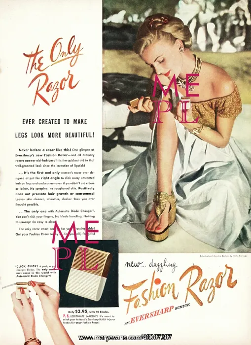 : 1947 U.S. Magazine Eversharp Razor Advert : 1947 U.S. Magazine Eversharp Razor Advert