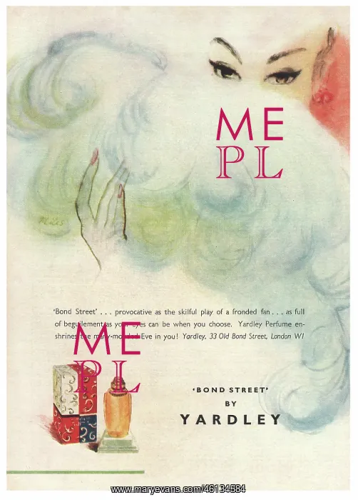 : 1947 U.S. Magazine Yardley Cosmetics Advert : 1947 U.S. Magazine Yardley Cosmetics Advert