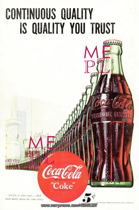 : 1947 USA advert Coca Cola : 1947 USA advert Coca Cola