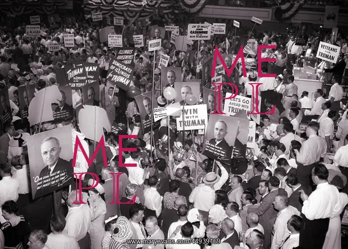 : 1948 Overhead View of Delegates to Democratic : 1948 Overhead View of Delegates to Democratic