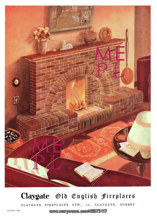 : 1948 UK advert Claygate fireplaces : 1948 UK advert Claygate fireplaces
