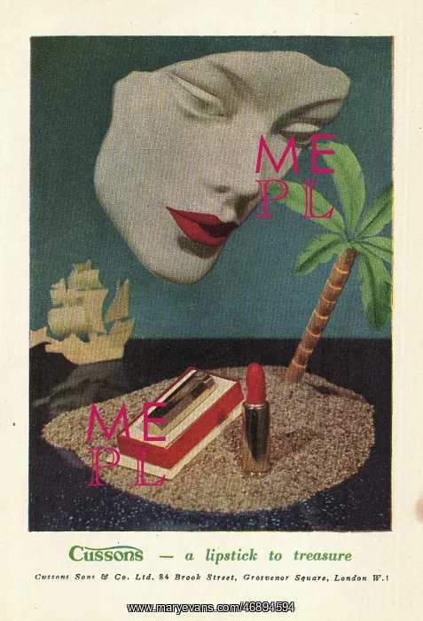: 1948 UK advert Cussons lipstick : 1948 UK advert Cussons lipstick