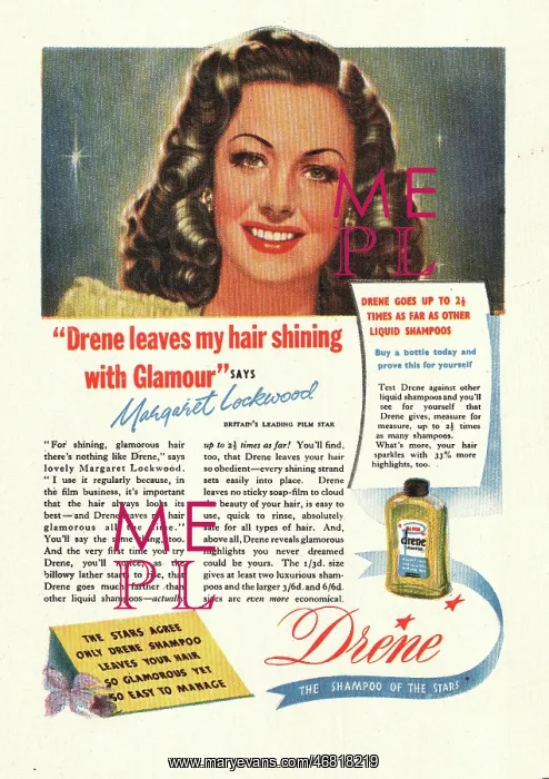 : 1948 UK advert Drene shampoo : 1948 UK advert Drene shampoo