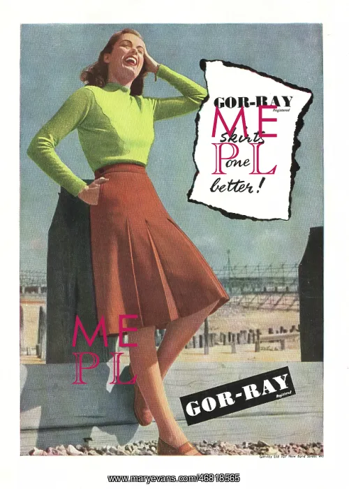 : 1948 UK advert Gor-ray skirts : 1948 UK advert Gor-ray skirts
