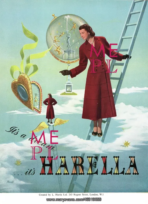 : 1948 UK advert Harella coats : 1948 UK advert Harella coats