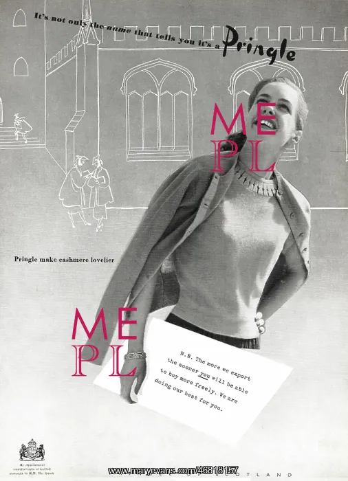 : 1948 UK advert Pringle cashmere : 1948 UK advert Pringle cashmere